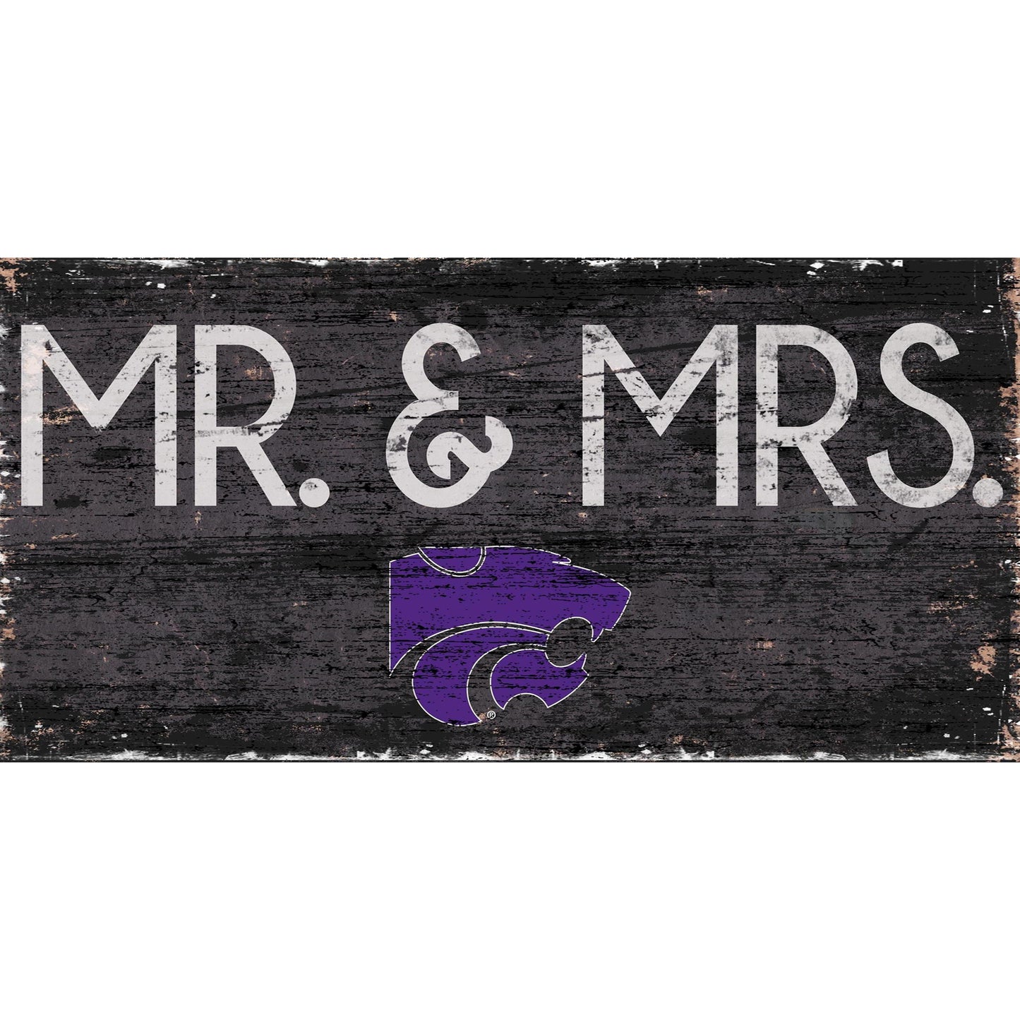 Kansas State Wildcats 6'' x 12'' Mr. & Mrs. Sign