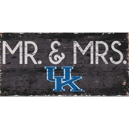 Kentucky Wildcats 6'' x 12'' Mr. & Mrs. Sign