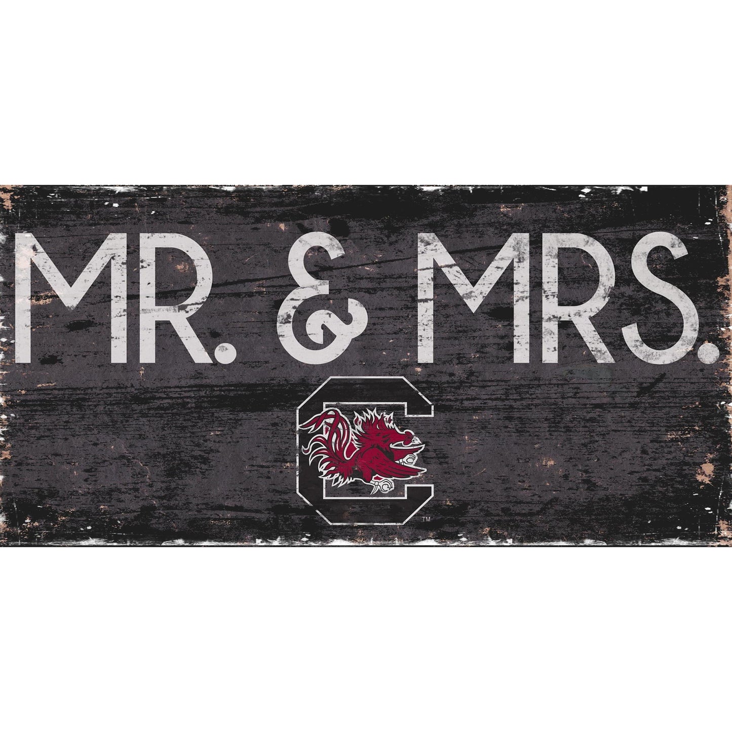 South Carolina Gamecocks 6'' x 12'' Mr. & Mrs. Sign