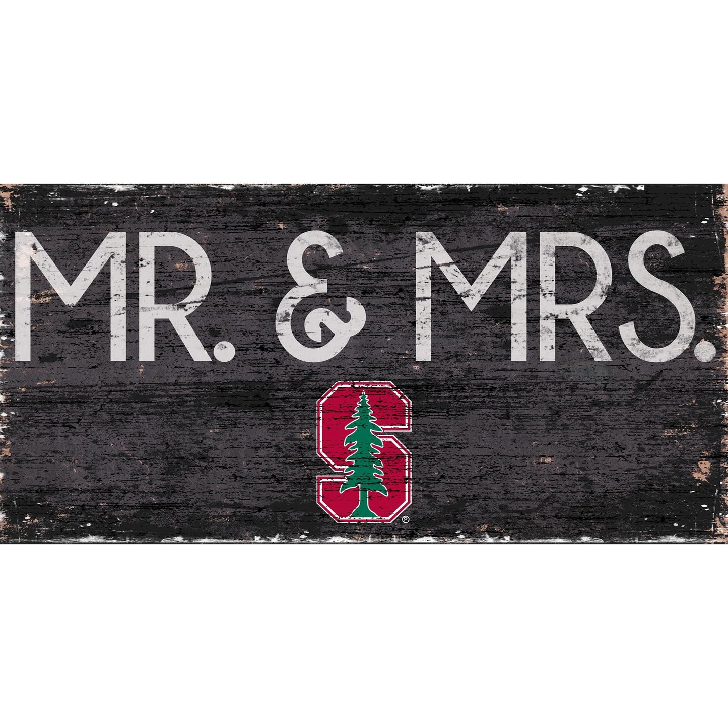 Stanford Cardinal 6'' x 12'' Mr. & Mrs. Sign