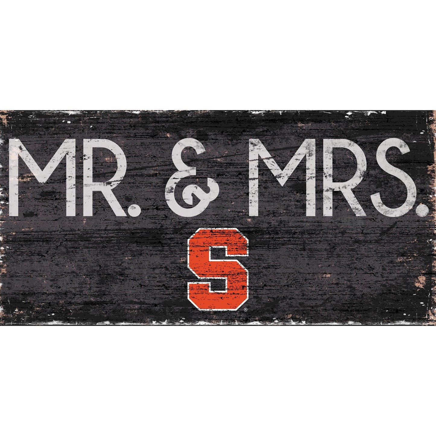 Syracuse Orange 6'' x 12'' Mr. & Mrs. Sign