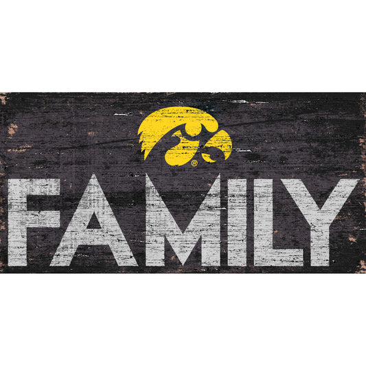 Iowa Hawkeyes 6'' x 12'' Family Sign