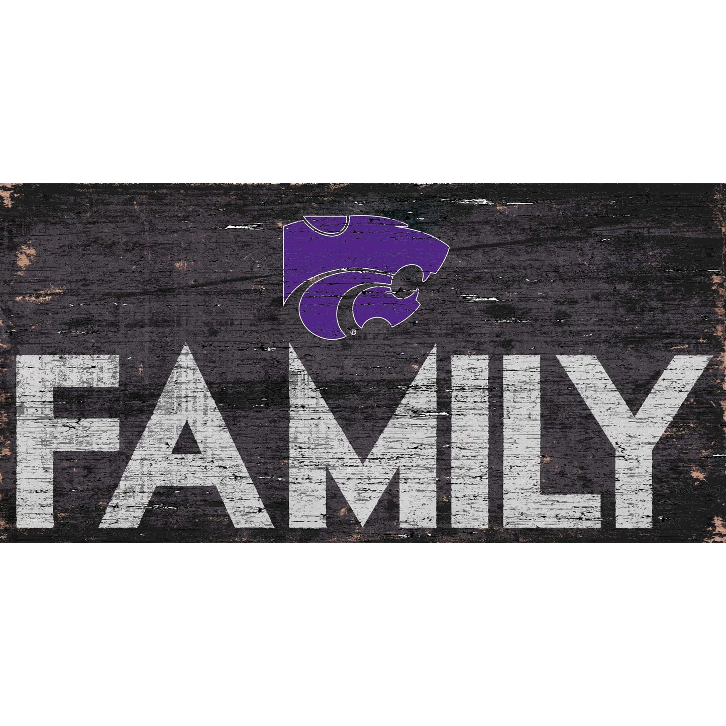 Kansas State Wildcats 6'' x 12'' Family Sign