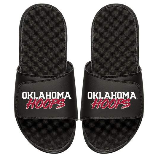 Youth ISlide Black Oklahoma Sooners Hoop Slide Sandals