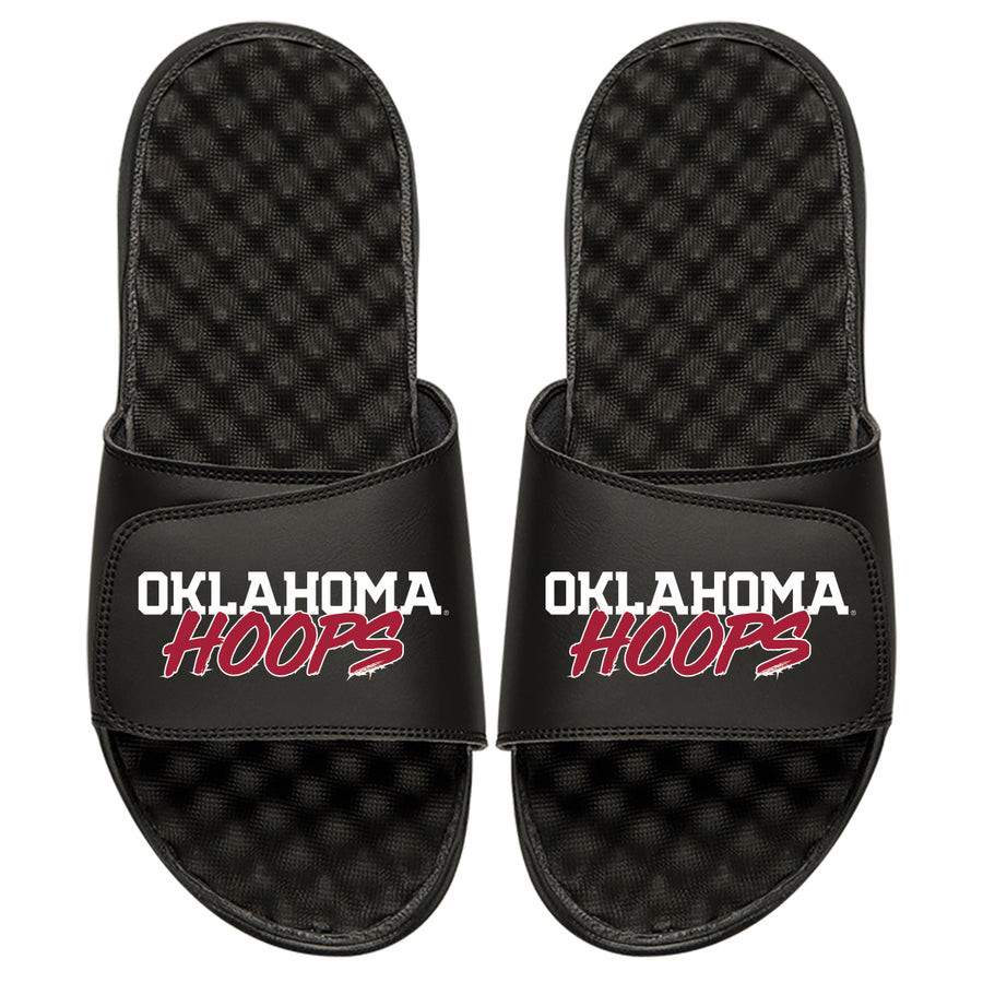 Youth ISlide Black Oklahoma Sooners Hoop Slide Sandals