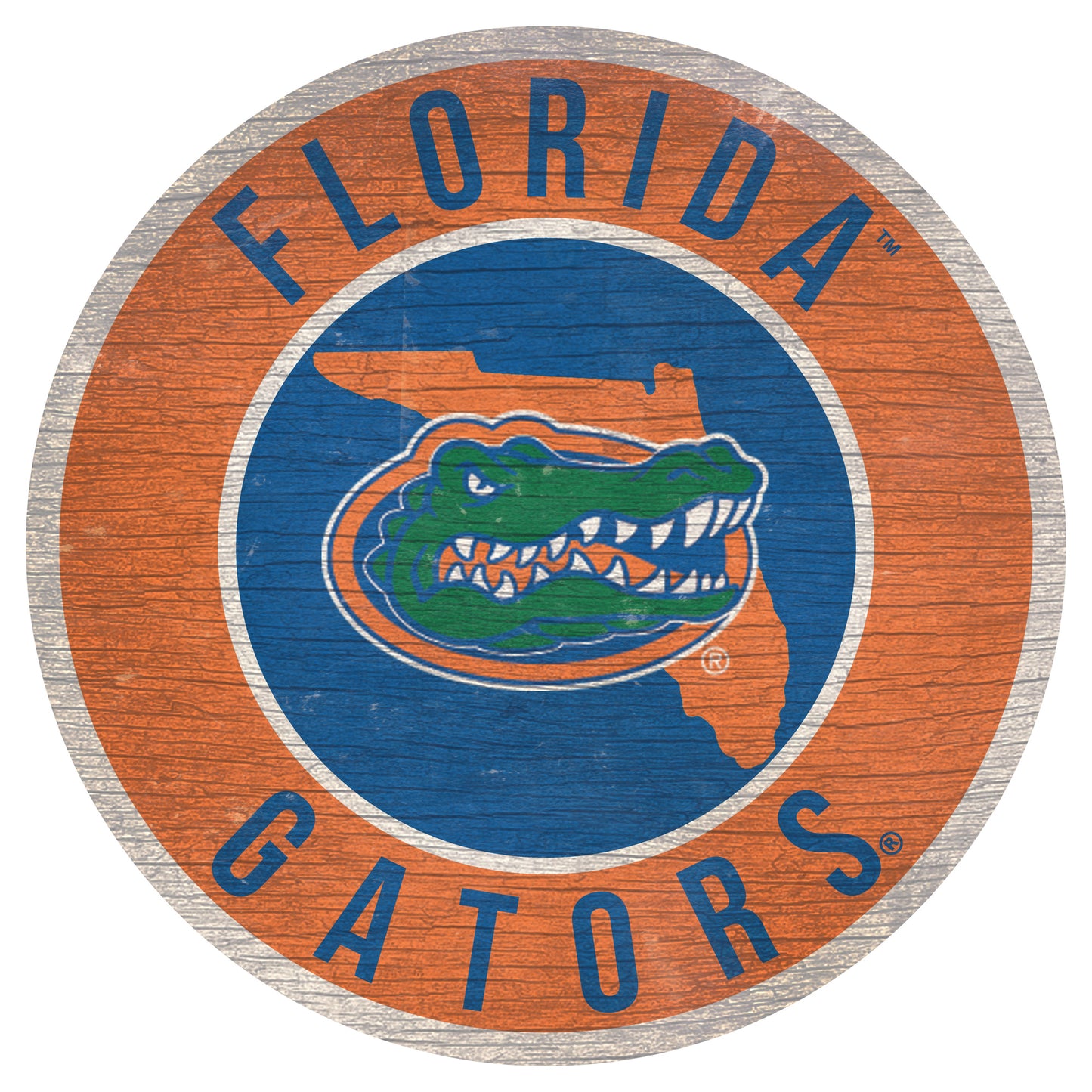 Florida Gators 12'' x 12'' State Circle Sign