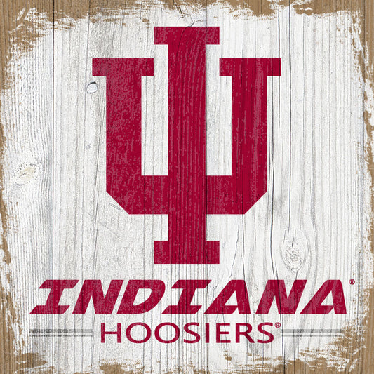 Indiana Hoosiers 6'' x 6'' Team Logo Block
