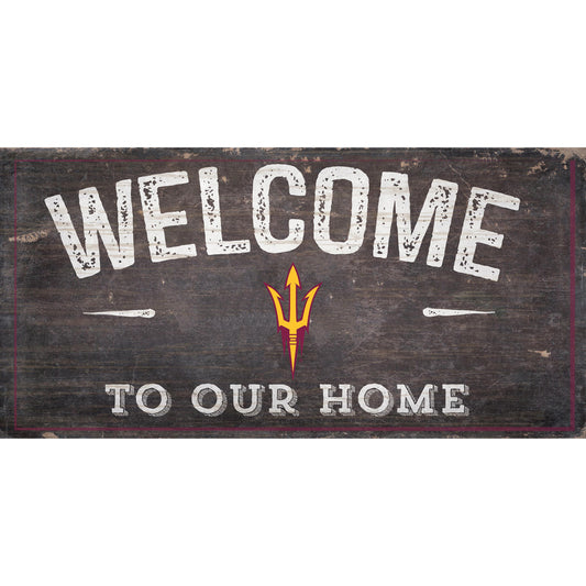 Arizona State Sun Devils 11'' x 19'' Welcome To Our Home Sign