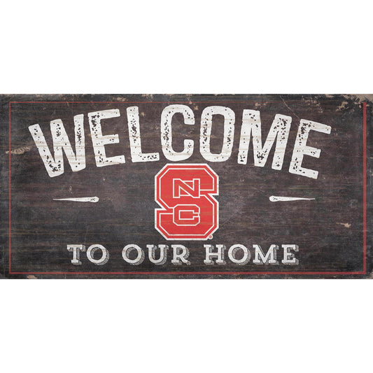 NC State Wolfpack 11'' x 19'' Welcome To Our Home Sign