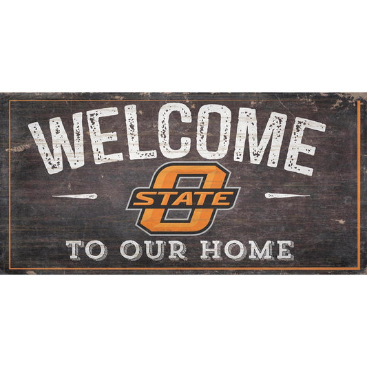 Oklahoma State Cowboys 11'' x 19'' Welcome To Our Home Sign