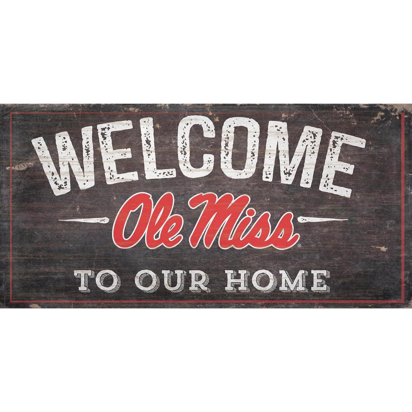 Ole Miss Rebels 11'' x 19'' Welcome To Our Home Sign