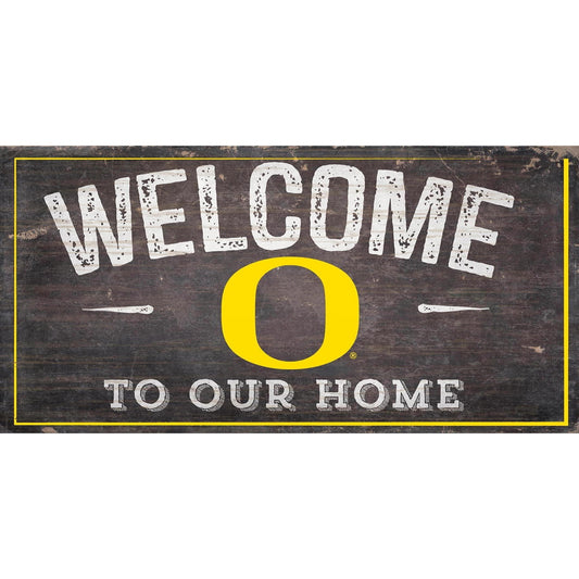 Oregon Ducks 11'' x 19'' Welcome To Our Home Sign