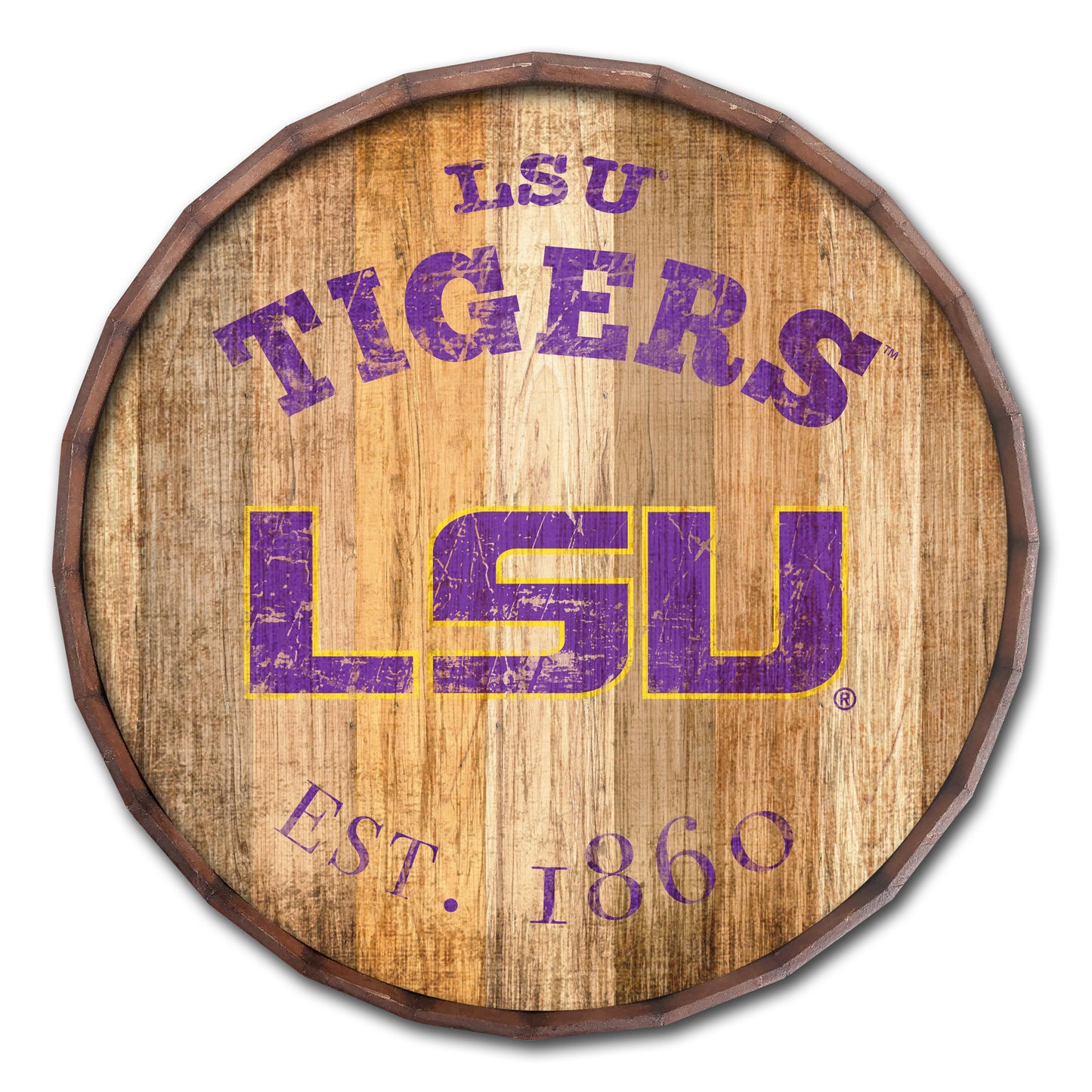 LSU Tigers 24'' Established Date Barrel Top