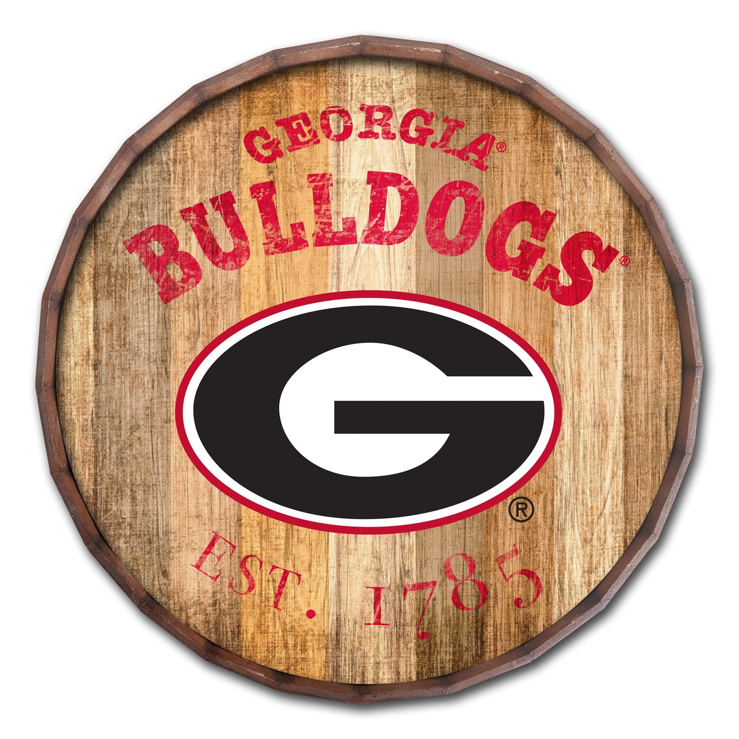 Georgia Bulldogs 24'' Established Date Barrel Top
