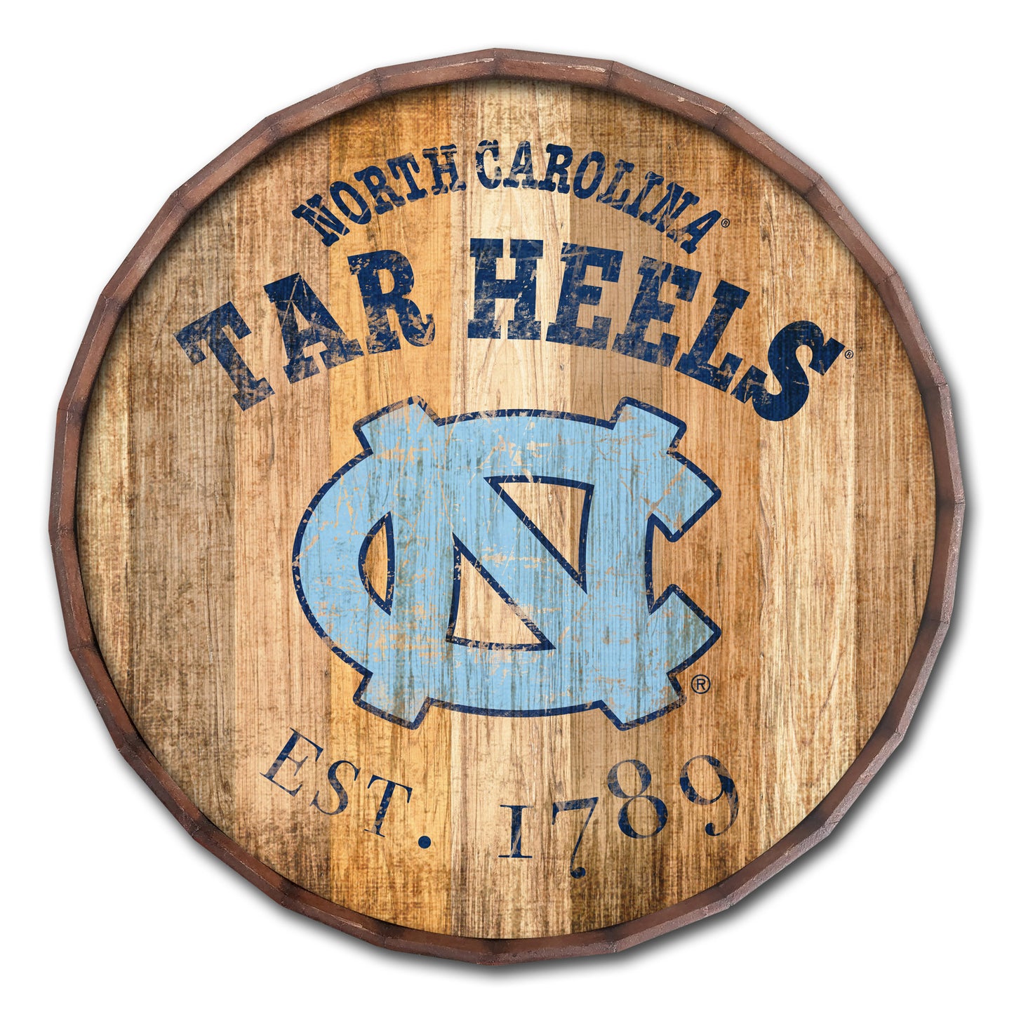 North Carolina Tar Heels 24'' Established Date Barrel Top