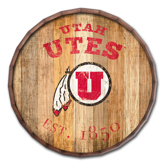 Utah Utes 24'' Established Date Barrel Top