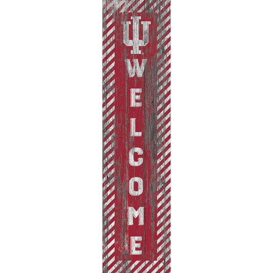 Indiana Hoosiers 12'' x 48'' Door Leaner Welcome Sign