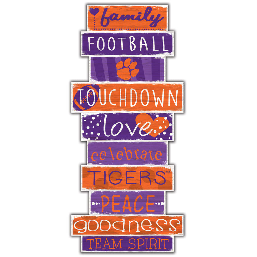 Clemson Tigers 5'' x 24'' Celebrations Stack Sign