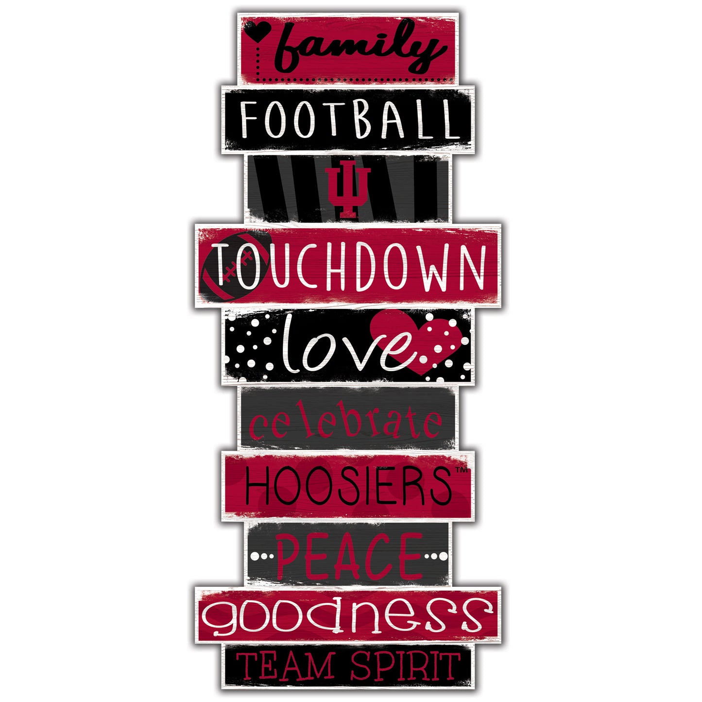 Indiana Hoosiers 5'' x 24'' Celebrations Stack Sign