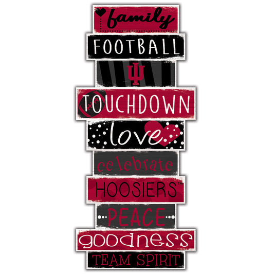 Indiana Hoosiers 5'' x 24'' Celebrations Stack Sign