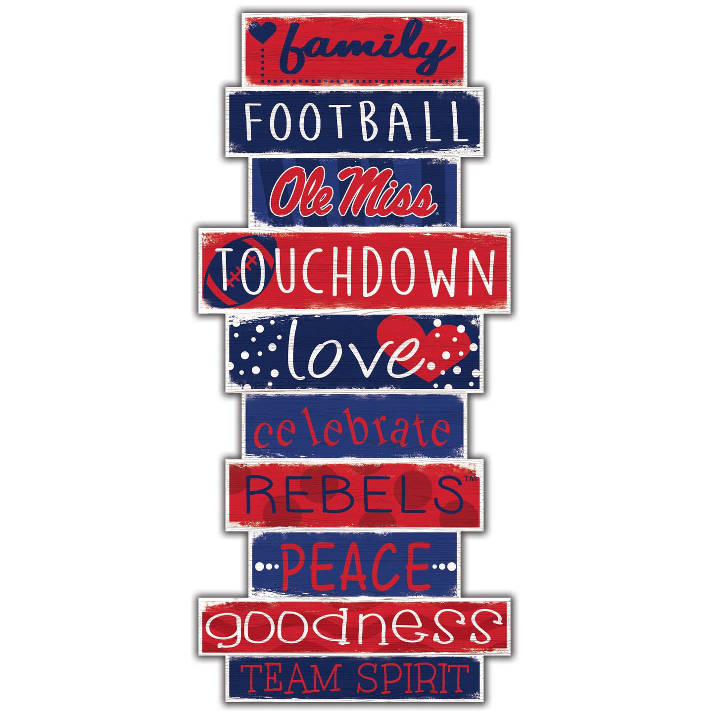 Ole Miss Rebels 5'' x 24'' Celebrations Stack Sign