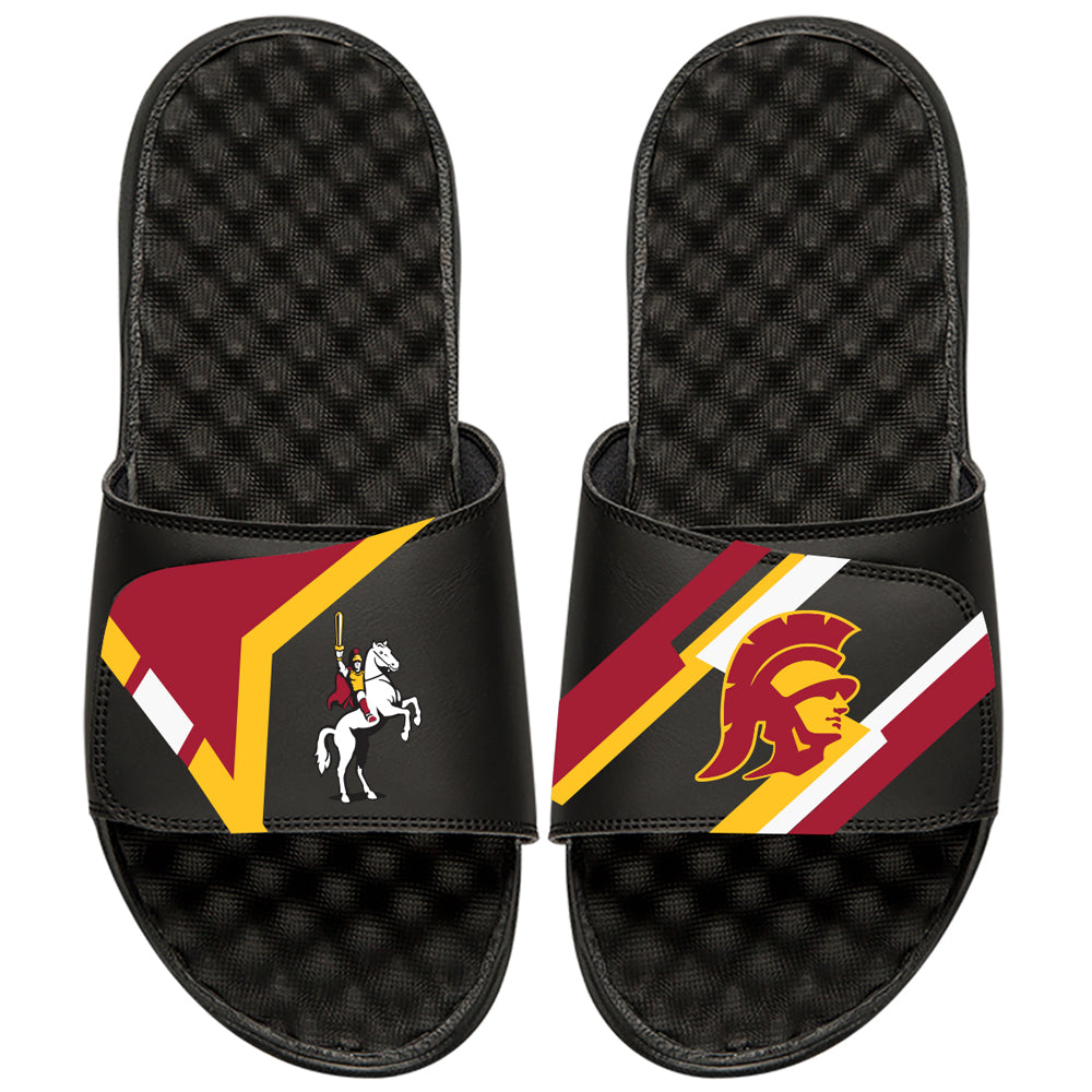 Men's ISlide Black USC Trojans Starter Jacket Slide Sandals