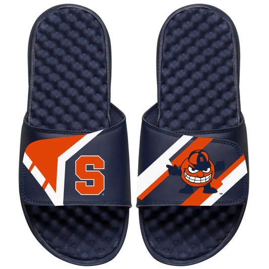 Men's ISlide Navy Syracuse Orange Starter Jacket Slide Sandals