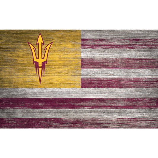 Arizona State Sun Devils 11'' x 19'' Distressed Flag Sign