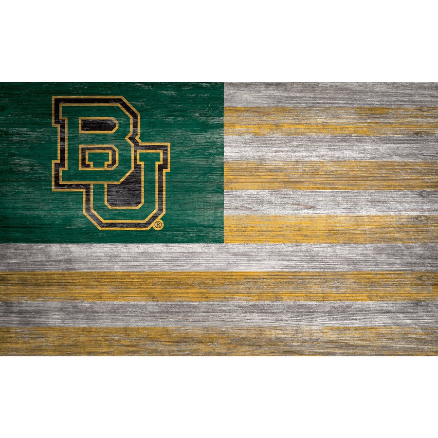 Baylor Bears 11'' x 19'' Distressed Flag Sign