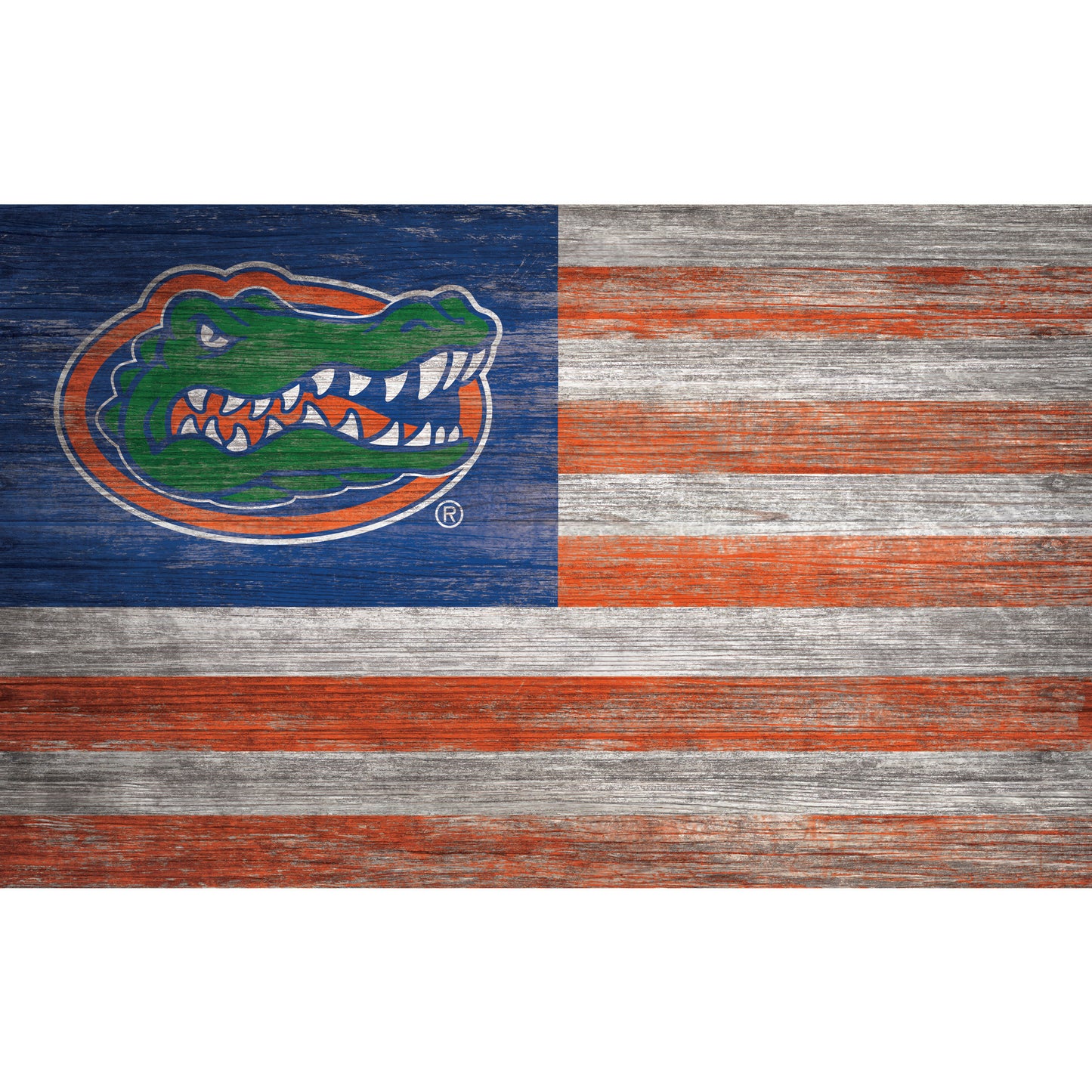 Florida Gators 11'' x 19'' Distressed Flag Sign