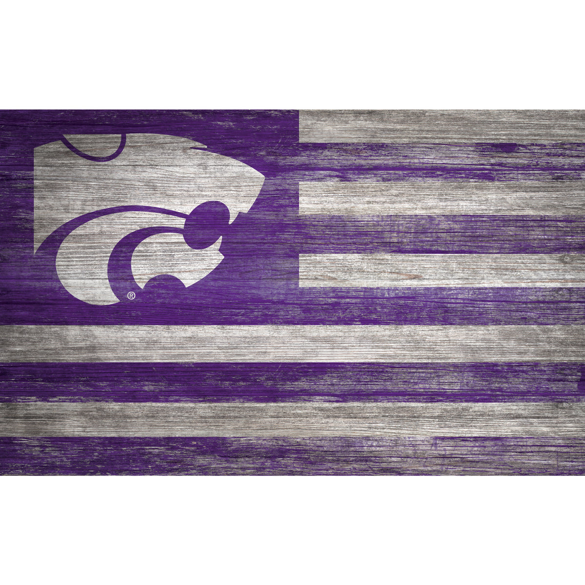 Kansas State Wildcats 11'' x 19'' Distressed Flag Sign