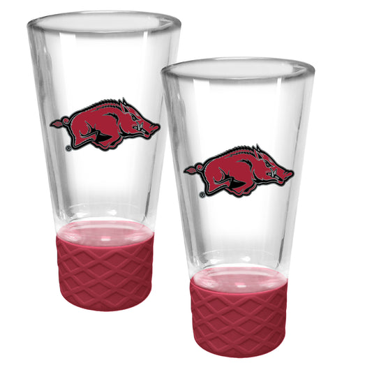 Arkansas Razorbacks 2-Pack 4oz. Cheer Shot Set with Silicone Grip