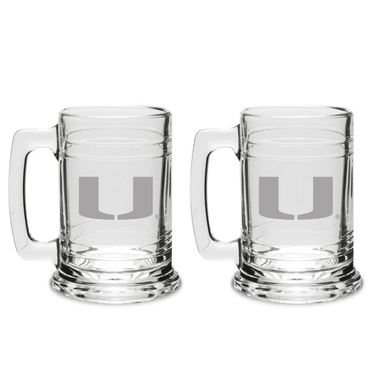 Miami Hurricanes 2-Piece 15oz. Colonial Tankard Set
