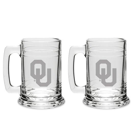 Oklahoma Sooners 2-Piece 15oz. Colonial Tankard Set