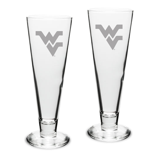 West Virginia Mountaineers 2-Piece 16oz. Classic Beer Pilsner Set