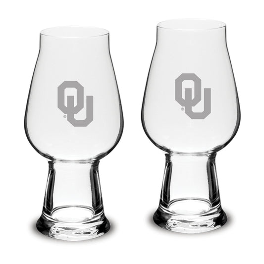 Oklahoma Sooners 2-Piece 18.25oz. Luigi Bormioli IPA Glasses Set