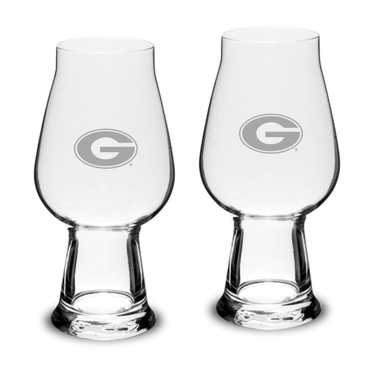 Georgia Bulldogs 2-Piece 18.25oz. Luigi Bormioli IPA Glasses Set