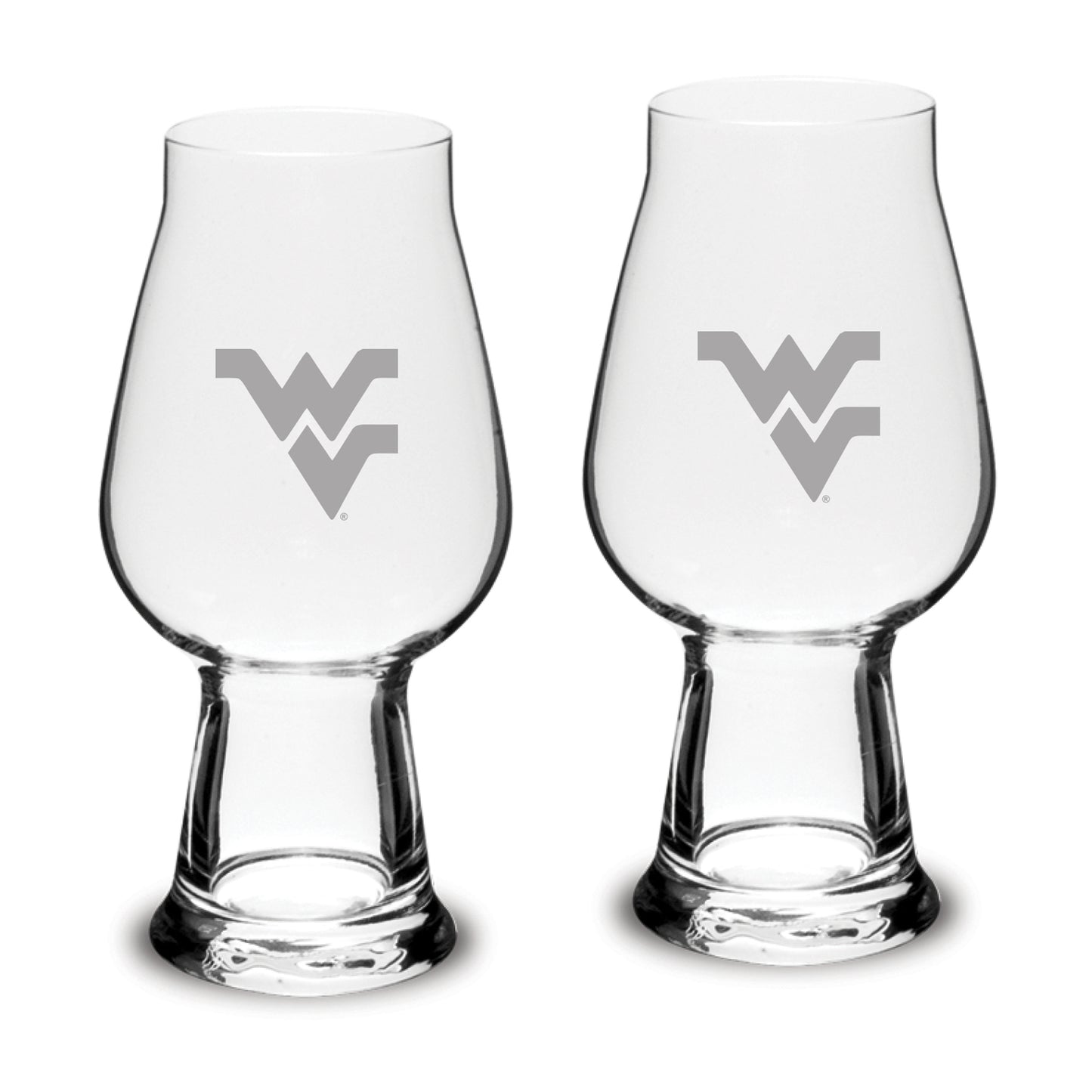 West Virginia Mountaineers 2-Piece 18.25oz. Luigi Bormioli IPA Glasses Set