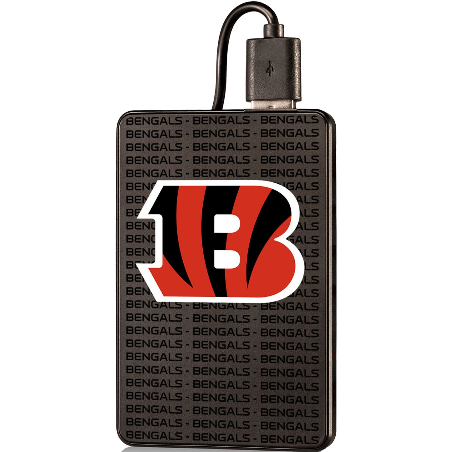 Cincinnati Bengals Text Backed 2000 mAh Credit Card Powerbank
