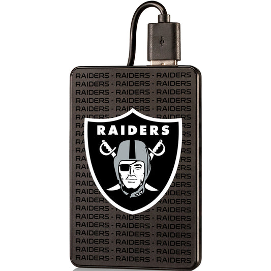 Las Vegas Raiders Text Backed 2000 mAh Credit Card Powerbank