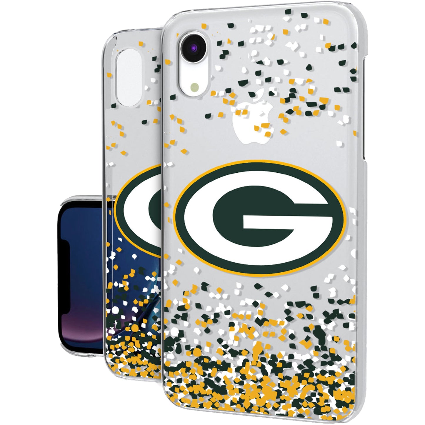 Green Bay Packers iPhone Clear Case with Confetti Design