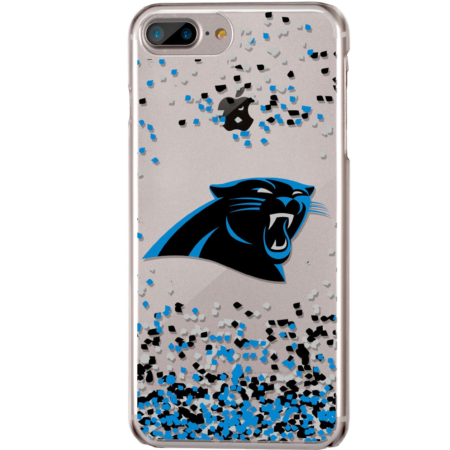 Carolina Panthers iPhone Clear Case with Confetti Design