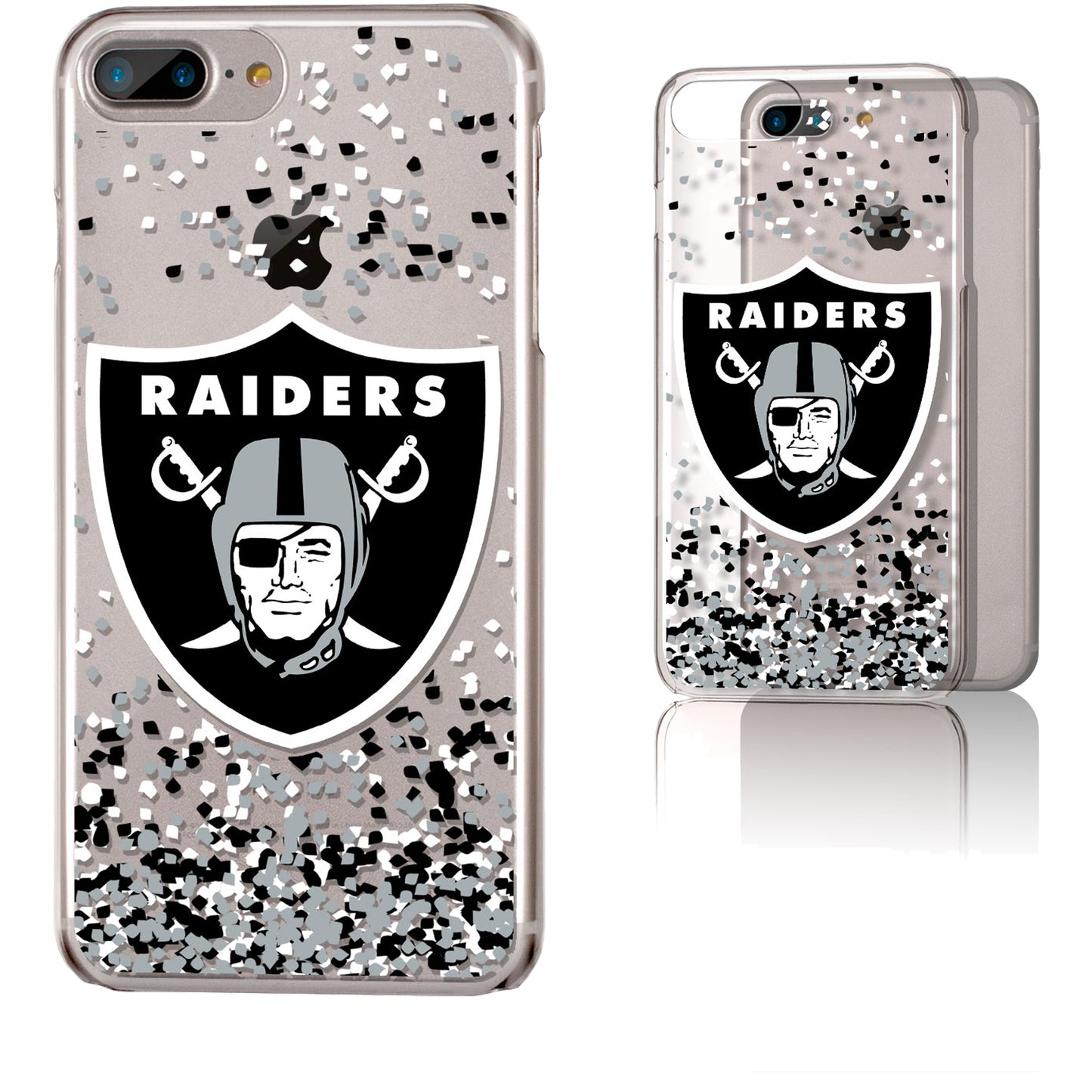 Las Vegas Raiders iPhone Clear Case with Confetti Design