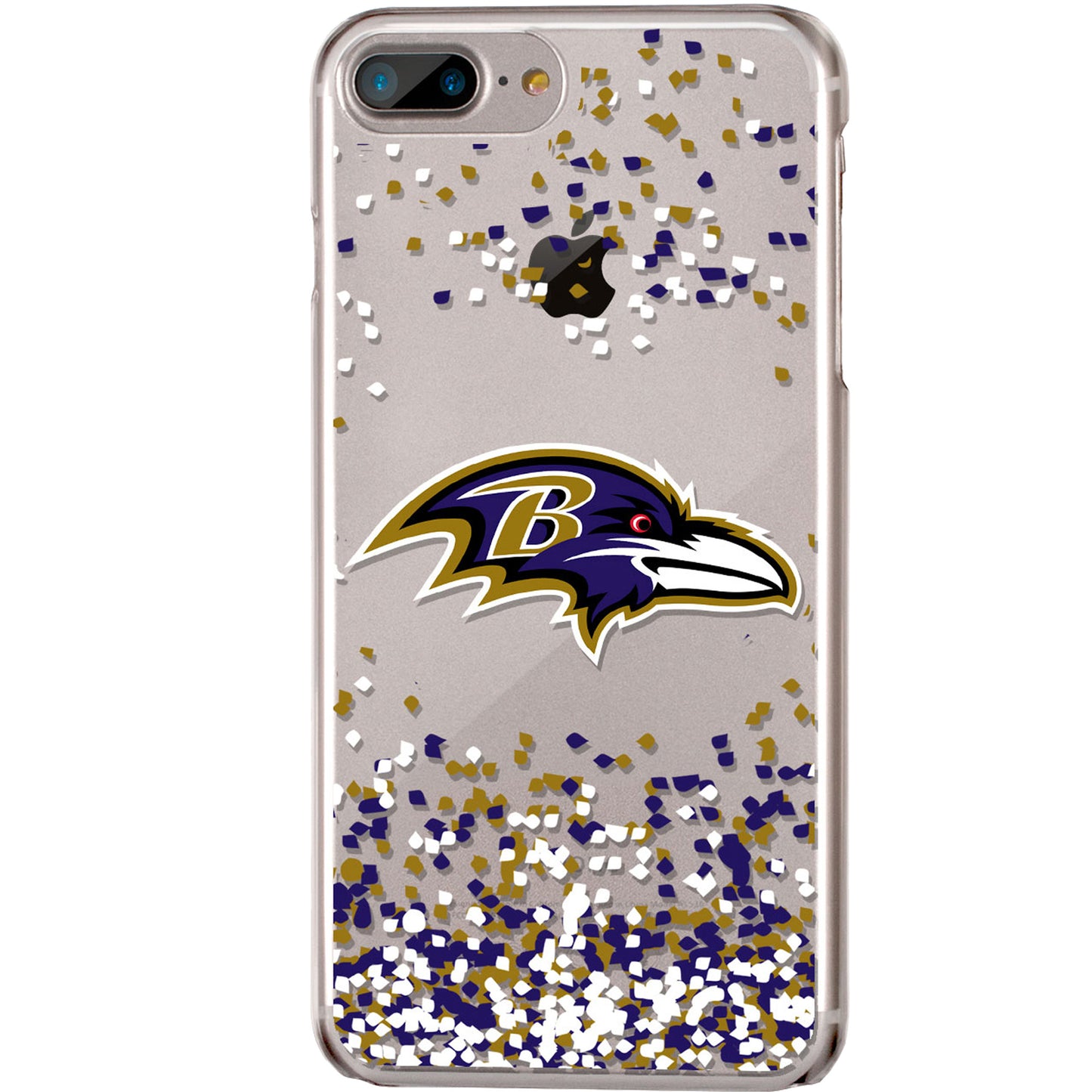 Baltimore Ravens iPhone Clear Case with Confetti Design