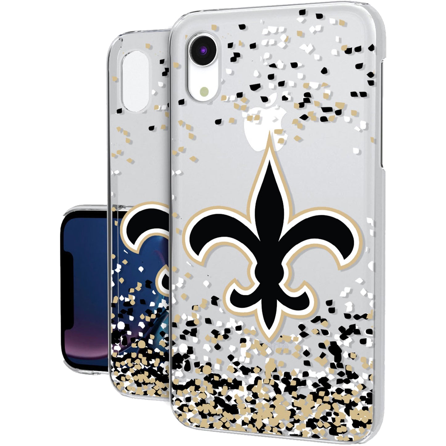 New Orleans Saints iPhone Clear Case with Confetti Design