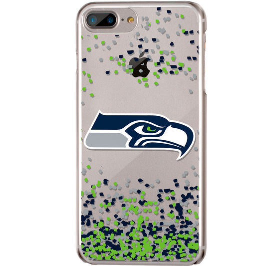 Seattle Seahawks iPhone Clear Case with Confetti Design