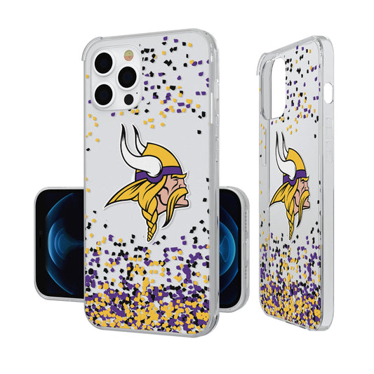 Minnesota Vikings iPhone Clear Case with Confetti Design