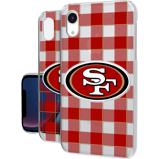 San Francisco 49ers iPhone Clear Case with Plaid Design