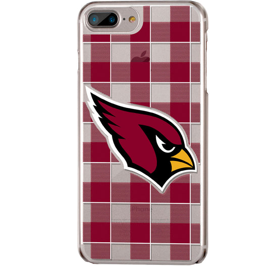 Arizona Cardinals iPhone Clear Case with Plaid Design