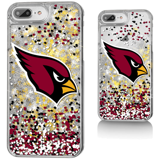 Arizona Cardinals iPhone Glitter Case with Confetti Design